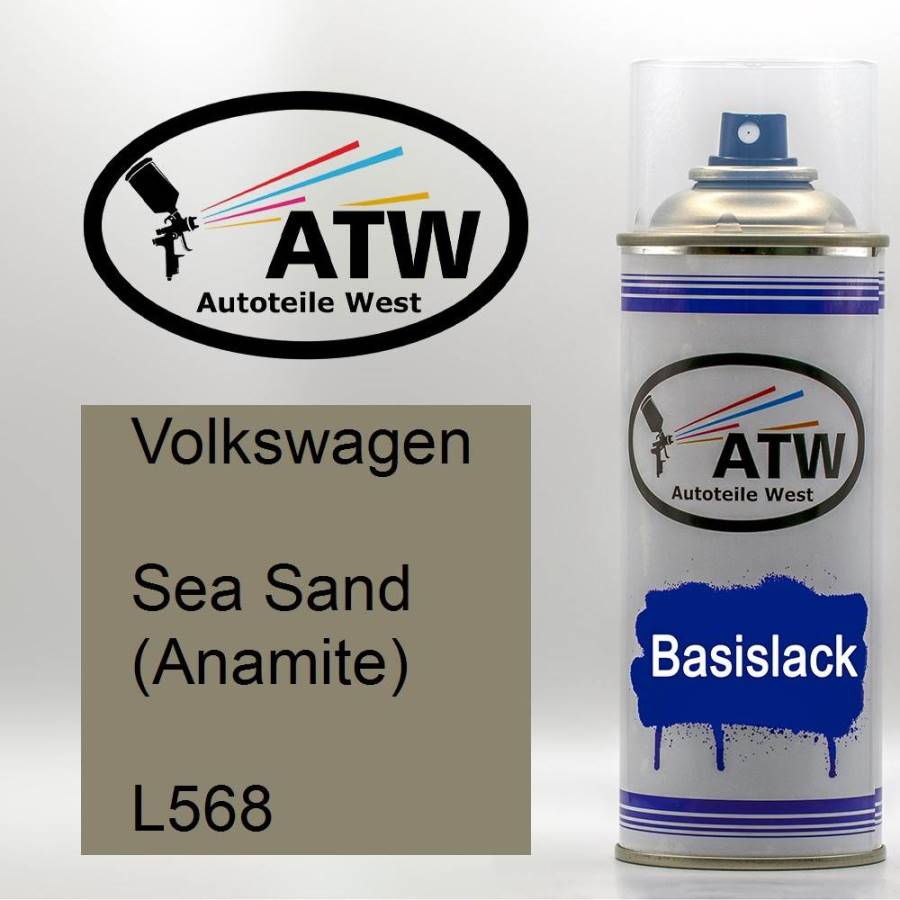 Volkswagen, Sea Sand (Anamite), L568: 400ml Sprühdose, von ATW Autoteile West.